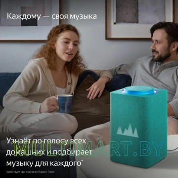 Умная колонка Яндекс Станция Макс (с хабом умного дома Zigbee, бирюзовый) картинка 8